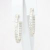 Picture of 14k White Gold & 5.00ct Diamond Hoop Earrings