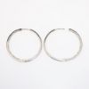 Picture of 14k White Gold & 1.50ct Diamond Narrow Hoop Earrings