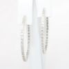 Picture of 14k White Gold & 1.50ct Diamond Narrow Hoop Earrings