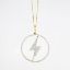 Picture of 14k Yellow Gold & Pavé Set Diamond Lightning Bolt Pendant Necklace
