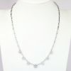 Picture of 14k White Gold & 1.50ct Diamond Flower Station Necklace 