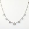 Picture of 14k White Gold & 1.50ct Diamond Flower Station Necklace 