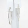 Picture of Large 14k White Gold & 2.00ct Diamond Round Hoop Earrings