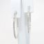 Picture of Large 14k White Gold & 2.00ct Diamond Round Hoop Earrings