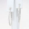 Picture of Large 14k White Gold & 2.00ct Diamond Round Hoop Earrings