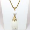 Picture of Vintage Signed 1960's Miriam Haskell Large White Bead Pendant Necklace