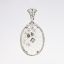 Picture of Antique Art Deco Era 14k White Gold Filigree, Diamond & Camphor Glass Pendant with Birds