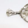 Picture of Antique Art Deco Era 14k White Gold Filigree, Diamond & Camphor Glass Pendant with Birds