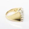 Picture of 14k Yellow Gold Diamond Cluster Statement Ring