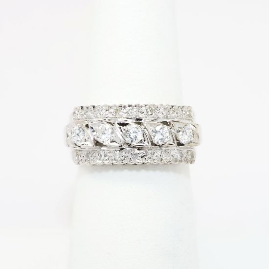 Picture of 14k White Gold & 0.75ct Multi-Diamond Ring