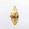 Picture of Vintage Italian .750 (18k) Yellow Gold & Ruby Cabochon Pendant/Charm