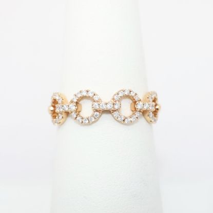 Picture of 14k Rose Gold & Diamond Linked Circles Ring