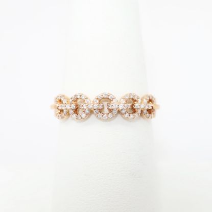 Picture of 10k Rose Gold & Diamond Linked Circles Ring