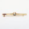 Picture of Antique 14k Yellow Gold, Seed Pearl and Aquamarine Bar Brooch