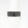 Picture of 14k Rose Gold & Pavé Set Black Diamond Band Ring