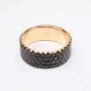 Picture of 14k Rose Gold & Pavé Set Black Diamond Band Ring