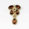 Picture of Vintage 1940's - 1950's Kramer of New York Topaz & Pale Yellow Rhinestone Brooch