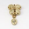 Picture of Vintage 1940's - 1950's Kramer of New York Topaz & Pale Yellow Rhinestone Brooch