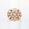 Picture of 14k Rose Gold with Rose & Round Brilliant Cut Diamonds Statement Ring