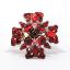 Picture of Vintage Signed Weiss Red & Pink Rhinestone & Glass Cabochon Maltese Cross Brooch