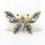 Picture of Vintage Signed Weiss 'Trembler' en Tremblent Blue Rhinestone Butterfly Brooch