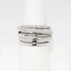 Picture of 14k White Gold & Diamond Illusion Stacked Band RIng