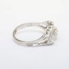 Picture of 14k White Gold Textured Levels Ring with Three Diamond Accents