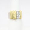 Picture of Platinum Statement Ring with Yellow Gold & Diamond Accents