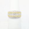 Picture of 18k Two-Tone Gold Band Ring with Pavé Set Round & Square Cut Diamonds