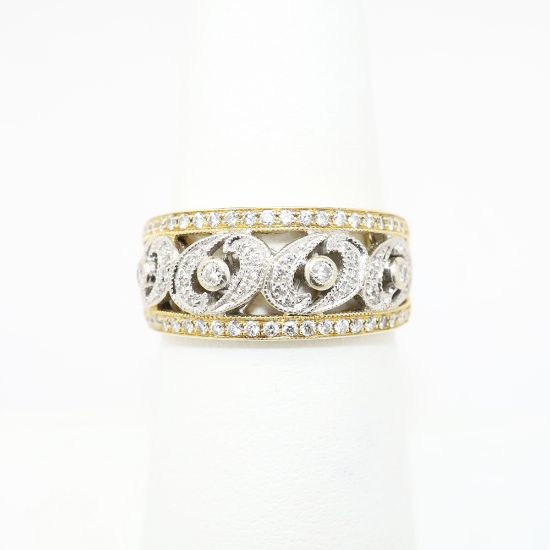 Picture of 14k Two-Tone Gold & 0.33ct Diamond Statement Ring