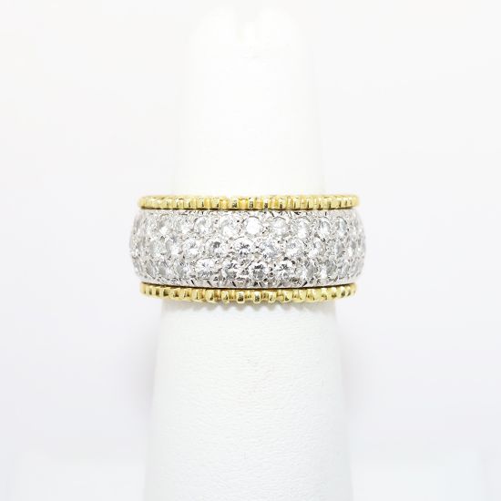 Picture of 18k Two-Tone Gold & 2.50ct Pavé Set Diamond Band