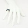 Picture of 14k White Gold & Pavé Set Blue Diamond Ring with Colorless Diamond Accents