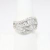 Picture of 18k White Gold & 2.50ct Pavé Set Diamond Leaf Inspired Ring