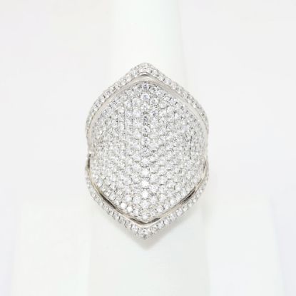 Picture of 14k White Gold & 5.00ct Pavé Set Diamond Statement Ring