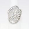 Picture of 18k White Gold & 3.50ct Diamond Multi-Layered Spiral Statement Ring