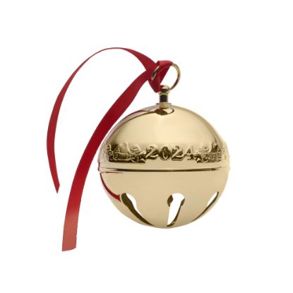 Picture of 2024 35th Edition Wallace Gold Plated Sleigh Bell Ornament