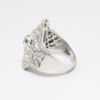 Picture of Vintage Inspired 14k White Gold & Champagne Diamond Ring with Colorless Diamond Accents