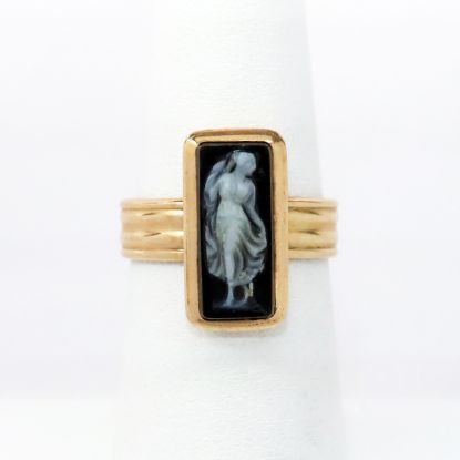 Picture of Antique Tiffany & Co. 14k Gold & Carved Hardstone Cameo Ring