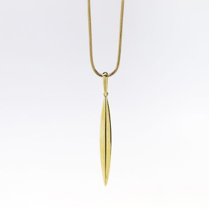Picture of 18k Yellow Gold Tiffany & Co. Slender "Feather" Pendant Necklace