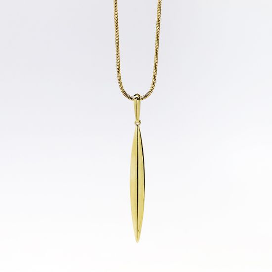 Picture of 18k Yellow Gold Tiffany & Co. Slender "Feather" Pendant Necklace