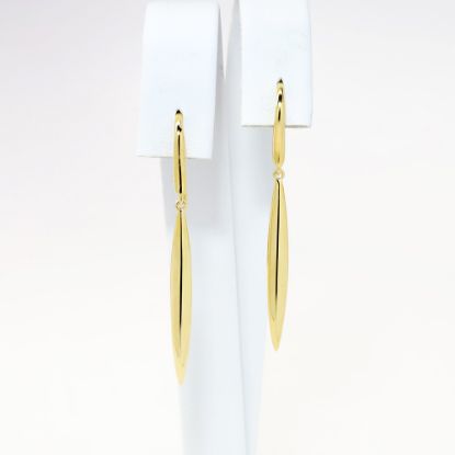 Picture of 18k Yellow Gold Tiffany & Co. Slender 'Feather' Drop Earrings