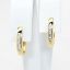 Picture of Delicate 14k Yellow Gold & Diamond Hoop Earrings