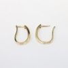 Picture of Delicate 14k Yellow Gold & Diamond Hoop Earrings