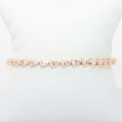 Picture of 10k Rose Gold & Pear Cut Morganite Tennis Bracelet