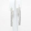 Picture of 14k White Gold & 2.00ct Diamond Hoop Earrings