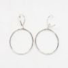 Picture of 10k White Gold & Diamond Oval Drop Earrings