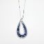 Picture of 14k White Gold, Blue Sapphire and Diamond Pendant Necklace