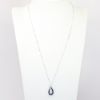 Picture of 14k White Gold, Blue Sapphire and Diamond Pendant Necklace