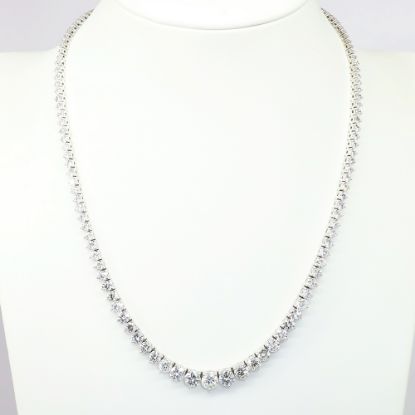 Picture of 14k White Gold & 16.38ct Diamond Riviera Necklace