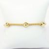 Picture of 14k Yellow Gold Mesh Chain Bracelet with Gold Bead Stations